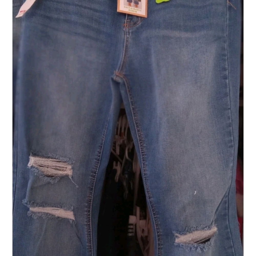 Women Wax Jean Light Blue Distressed Skinny Jeans